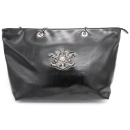 john richmond γυναικεία τσάντα ώμου `niaburi` - rwa25198bo μαύρο