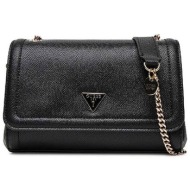 guess γυναικεία τσάντα ώμου με logo `noelle ii` - hwzg9672210 μαύρο