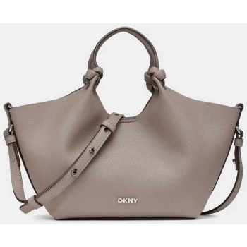 dkny γυναικεία τσάντα χειρός με μεταλικό λογότυπο `paula` 