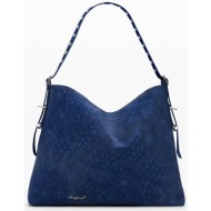 desigual γυναικεία τσάντα ώμου με faux δέρμα και ανάγλυγο floral print `sierra buxton` - 25waxpbb μπ