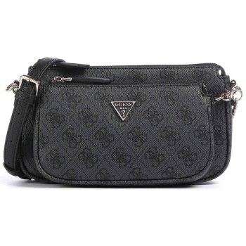 guess γυναικεία τσάντα ώμου/crossbody με all-over logo