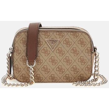 guess γυναικεία τσάντα crossbody με μεταλλικό λογότυπο και