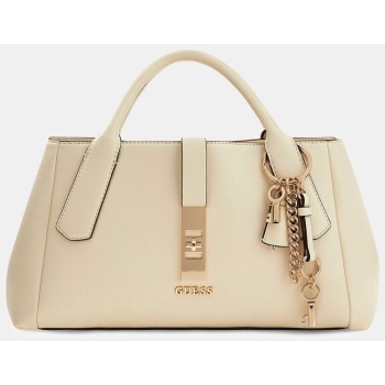 guess γυναικεία τσάντα χειρός με μεταλλικό λογότυπο `brooke