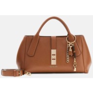 guess γυναικεία τσάντα χειρός με μεταλλικό λογότυπο `brooke charm` - hwbg9897060 ταμπά