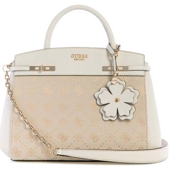 guess γυναικεία τσάντα χειρός με all-over logo print