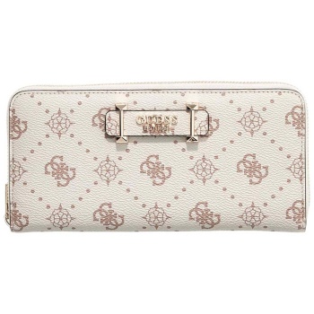 guess γυναικείo πορτοφόλι με all-over logo print `carrie` 