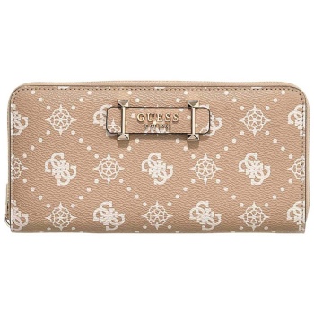 guess γυναικείo πορτοφόλι με all-over logo print `carrie` 