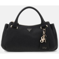 guess γυναικεία τσάντα χειρός με μεταλλικό λογότυπο `evie charms` - hwbg9664060 μαύρο