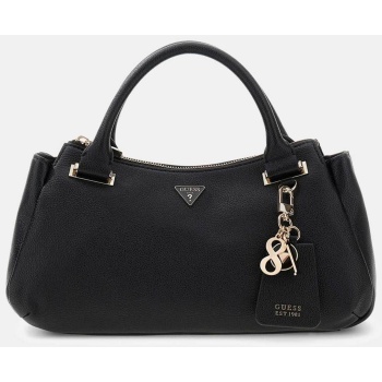 guess γυναικεία τσάντα χειρός με μεταλλικό λογότυπο `evie