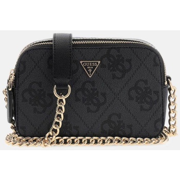 guess γυναικεία τσάντα crossbody με μεταλλικό λογότυπο και