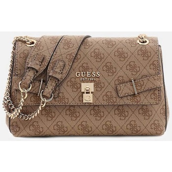 guess γυναικεία τσάντα crossbody με μεταλλικό λογότυπο και