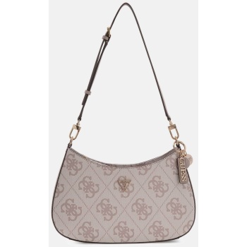 guess γυναικεία τσάντα ώμου με all-over logo print `noelle