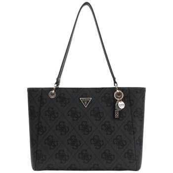guess γυναικεία τσάντα tote με all-over logo print `noelle