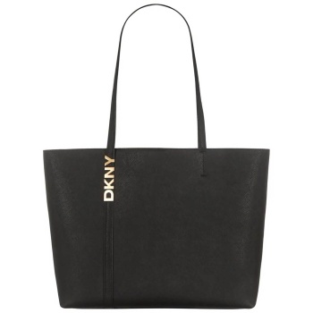 dkny γυναικεία δερμάτινη τσάντα χειρός με λογότυπο `avril`