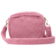 folli follie γυναικεία τσάντα crossbody `furry tales` - cb24f018gp ροζ