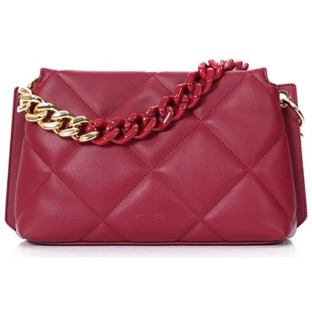 folli follie γυναικεία καπιτονέ τσάντα crossbody `hype me