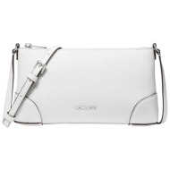 michael kors γυναικεία τσάντα crossbody με μεταλλικό λογότυπο - 32r6s1wc1v λευκό