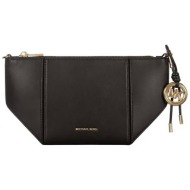 michael kors γυναικεία τσάντα crossbody με μεταλλικό λογότυπο - 32r6g9jc1l μαύρο