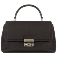 michael kors γυναικεία δερμάτινη τσάντα χειρός - 30r6g2rs2l μαύρο