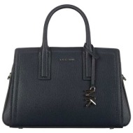 michael kors γυναικεία δερμάτινη τσάντα χειρός `laila` - 30s5s9is1l σκούρο μπλε