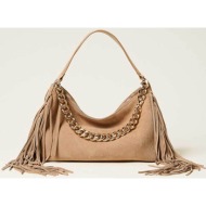 twinset γυναικεία τσάντα ώμου `liliane medium` - 261tb7083 μπεζ