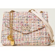 twinset γυναικεία tweed τσάντα ώμου - 261tb7460 ροζ