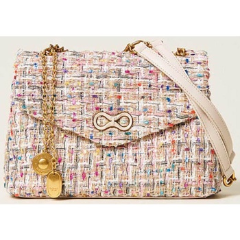 twinset γυναικεία tweed τσάντα ώμου - 261tb7460 ροζ