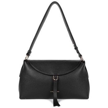 lancaster γυναικεία δερμάτινη τσάντα crossbody με λογότυπο