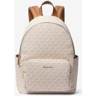 michael kors γυναικείο backpack με all-over monogram και μεταλλικό λογότυπο `tanner` - 30t5gtnb2b εκ