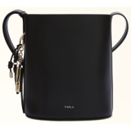 furla γυναικεία δερμάτινη τσάντα ώμου `roxie bucket s` - wb01875-are000 μαύρο