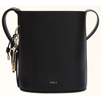 furla γυναικεία δερμάτινη τσάντα ώμου `roxie bucket s` 