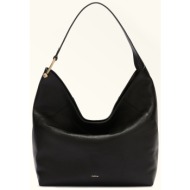 furla γυναικεία δερμάτινη τσάντα ώμου `lara l` - wb01876-hsf000 μαύρο