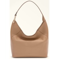 furla γυναικεία δερμάτινη τσάντα ώμου `lara m` - wb01900-hsf000 μπεζ