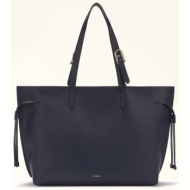 furla γυναικεία δερμάτινη τσάντα ώμου `ava tote l` - wb02059-bx4329 μπλε σκούρο