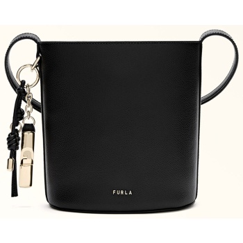 furla γυναικεία δερμάτινη τσάντα ώμου `roxie bucket` 