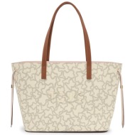 tous γυναικεία τσάντα ώμου tote `kaos icon large` - e80367 μπεζ