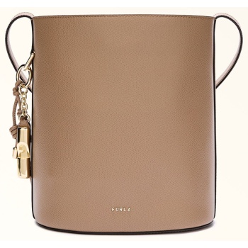 furla γυναικεία δερμάτινη τσάντα ώμου `roxie bucket s` 