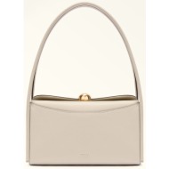 furla γυναικεία τσάντα ώμου `nicole boston m` - wb01883-bx4296 εκρού