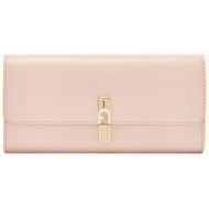 furla γυναικείο δερμάτινο πορτοφόλι μονόχρωμο `iride continental xl` - wp00591-are000 ροζ
