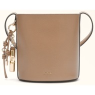 furla γυναικεία δερμάτινη τσάντα ώμου `roxie bucket` - we00859-are000 μπεζ