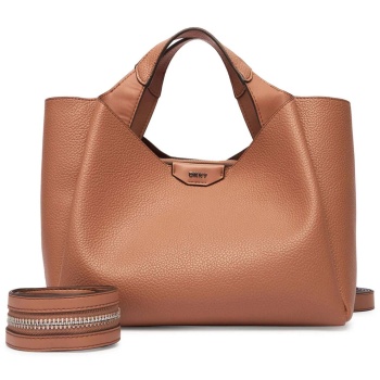 dkny γυναικεία τσάντα χειρός με μεταλικό λογότυπο `willa` 