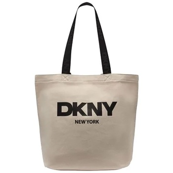 dkny γυναικεία τσάντα tote με logo print `izzy` - r53agn37