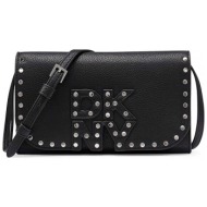 dkny γυναικεία τσάντα crossbody με ανάγλυφο λογότυπο και τρουκς `nicole` - r54eaj40 μαύρο