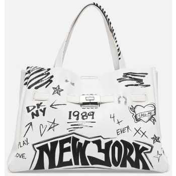 dkny γυναικεία τσάντα χειρός με lettering `bryar` 