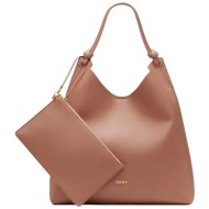 dkny γυναικεία τσάντα ώμου hobo `paula` - r54cao07 καμηλό