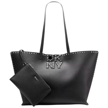 dkny γυναικεία τσάντα tote με ανάγλυφο λογότυπο με τρουκς