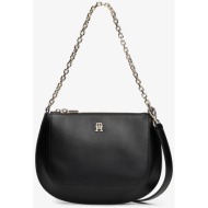 tommy hilfiger γυναικείο τσαντάκι ώμου/crossbody με αλυσίδα και μεταλλικό μονόγραμμα `τη glam` - aw0