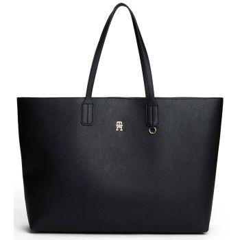 tommy hilfiger γυναικεία τσάντα shopper με μεταλλικό