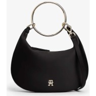 tommy hilfiger γυναικεία τσάντα χειρός hobo με μεταλλικό monogram `th bright bracelet` - aw0aw18236 