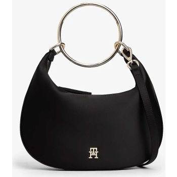 tommy hilfiger γυναικεία τσάντα χειρός hobo με μεταλλικό